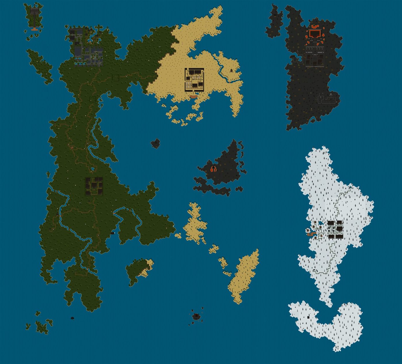 Mapa del mundo de Tierras de Argentum